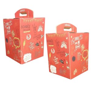 Emballage box cadeau noel rouge - 100Pression - la reunion 974